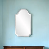 27" Rectangle Wall Mounted Accent Mirror With Glass Frame