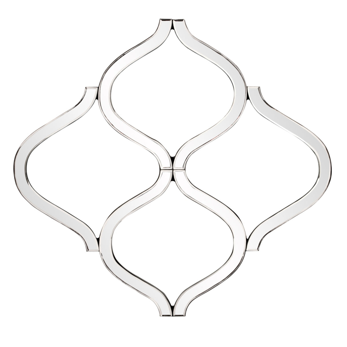 Interlocking Mirrored Curved Shapes With Beveled Edge