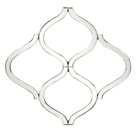 Interlocking Mirrored Curved Shapes With Beveled Edge