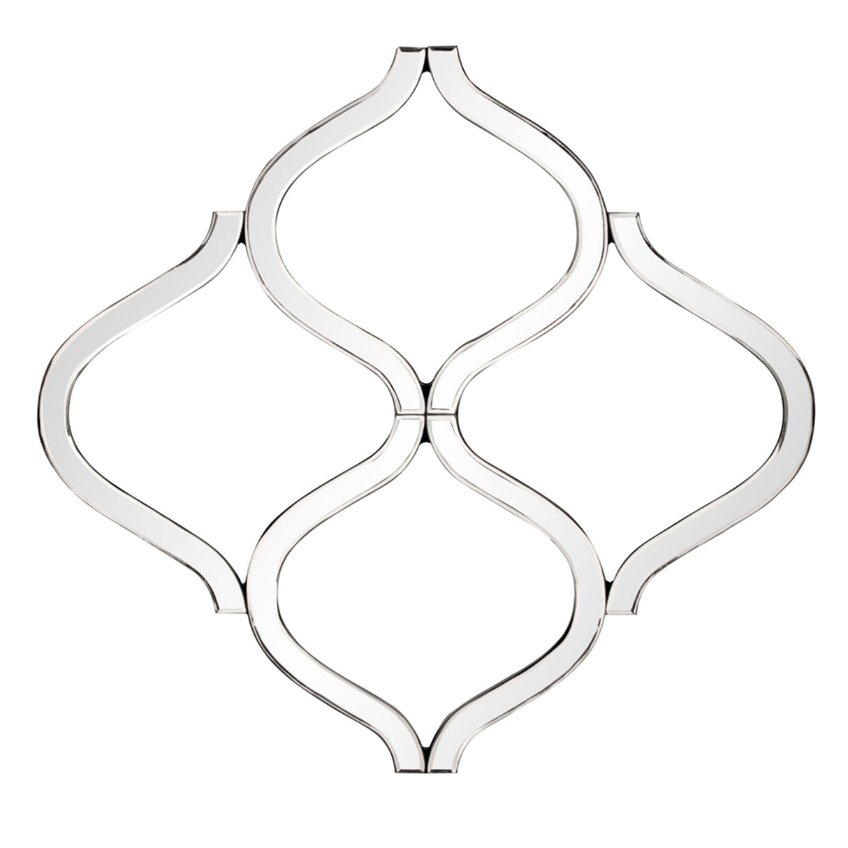 Interlocking Mirrored Curved Shapes With Beveled Edge