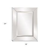 24" Clear Beveled Edge Frame Accent Mirror