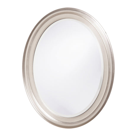 33" Silver Oval Framed Accent Mirror