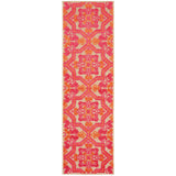 8' X 11' Pink and Orange Moroccan Indoor Outdoor Area Rug