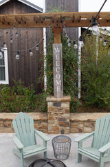 60" Dark Gray and White Wood Porch Welcome Sign