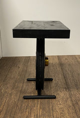 22" Black Solid Wood End Table