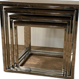 Set Of 4 Modern Rustic Nesting Accent Tables