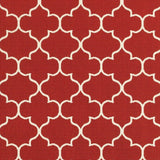 2' X 3' Red and Ivory Indoor Outdoor Area Rug