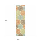 5' X 8' Beige Indoor Outdoor Area Rug