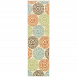 5' X 8' Beige Indoor Outdoor Area Rug