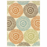 5' X 8' Beige Indoor Outdoor Area Rug