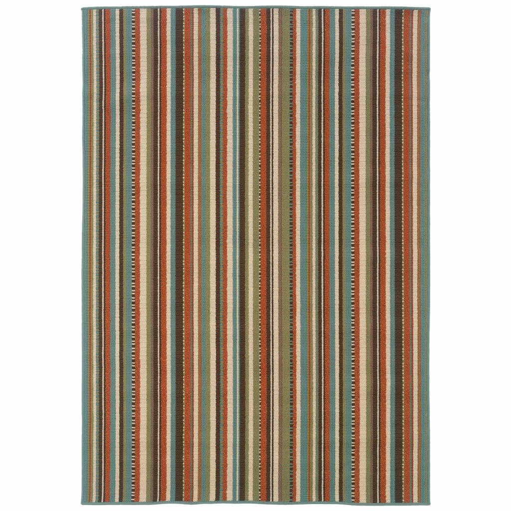 2' X 4' Green Indoor Outdoor Area Rug