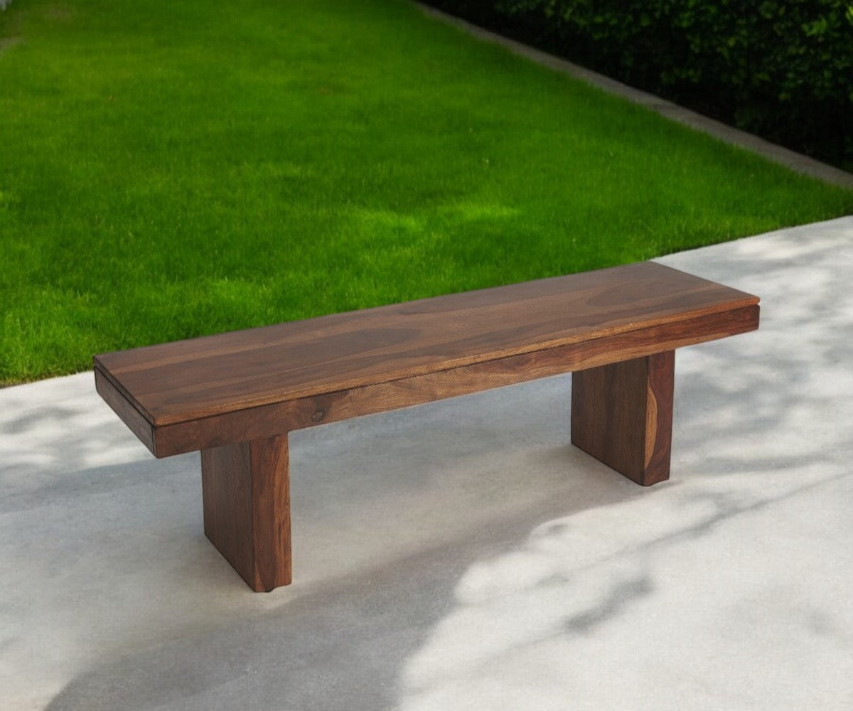 Modern Chunky Solid Wood Bench