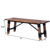 Mod Industrial Rustic Wood Bench