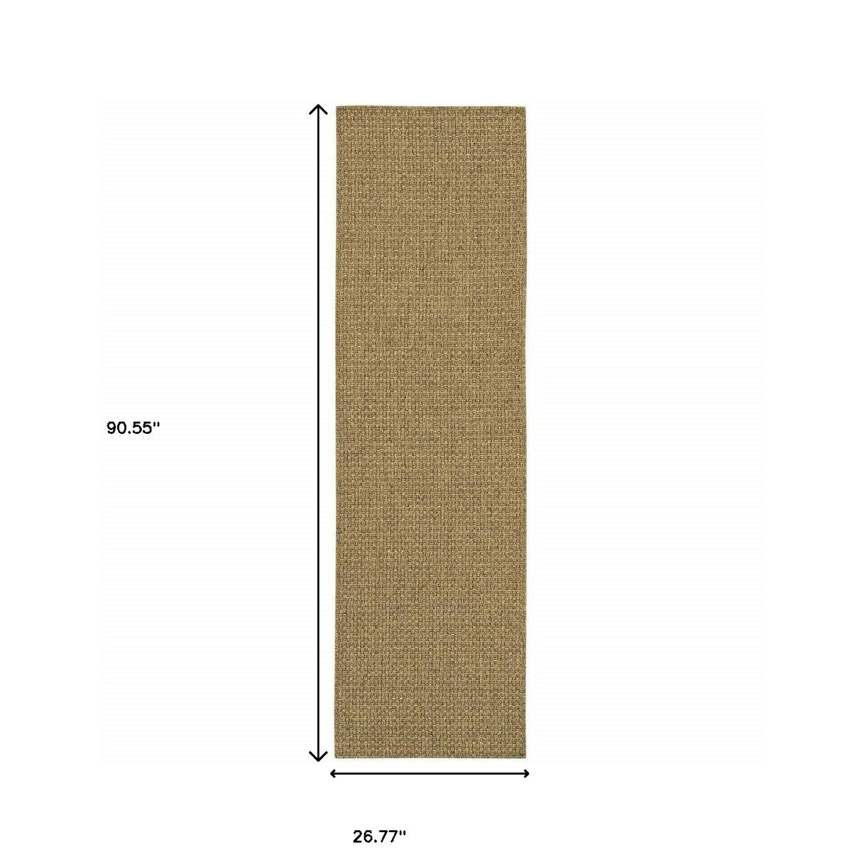 2' X 4' Tan Indoor Outdoor Area Rug