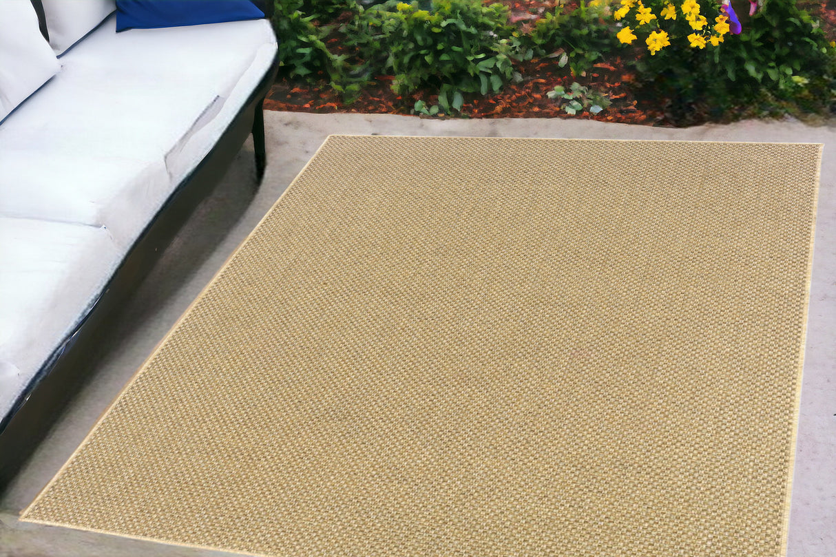 4' X 6' Beige Indoor Outdoor Area Rug