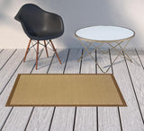 6' X 9' Beige Indoor Outdoor Area Rug