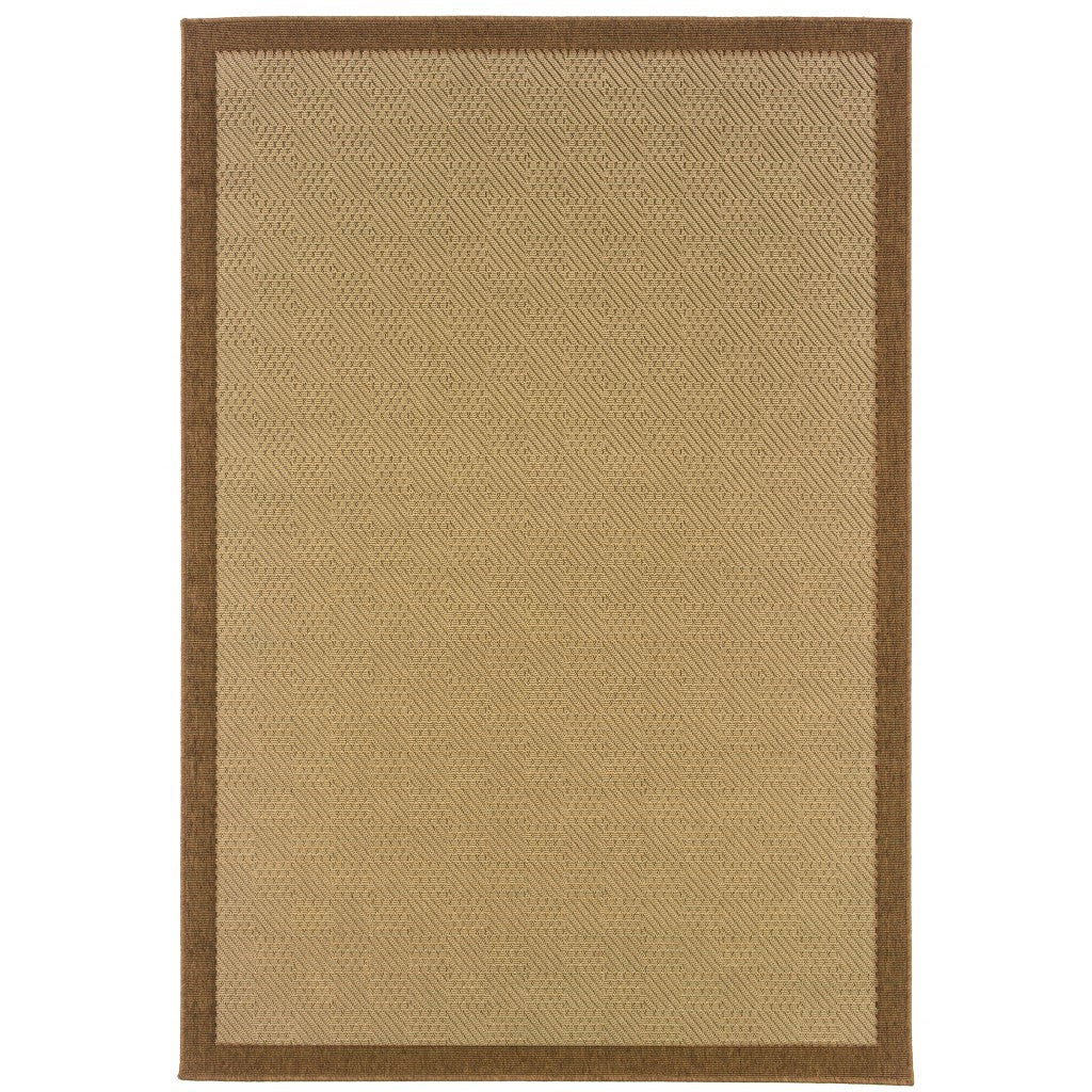 6' X 9' Beige Indoor Outdoor Area Rug