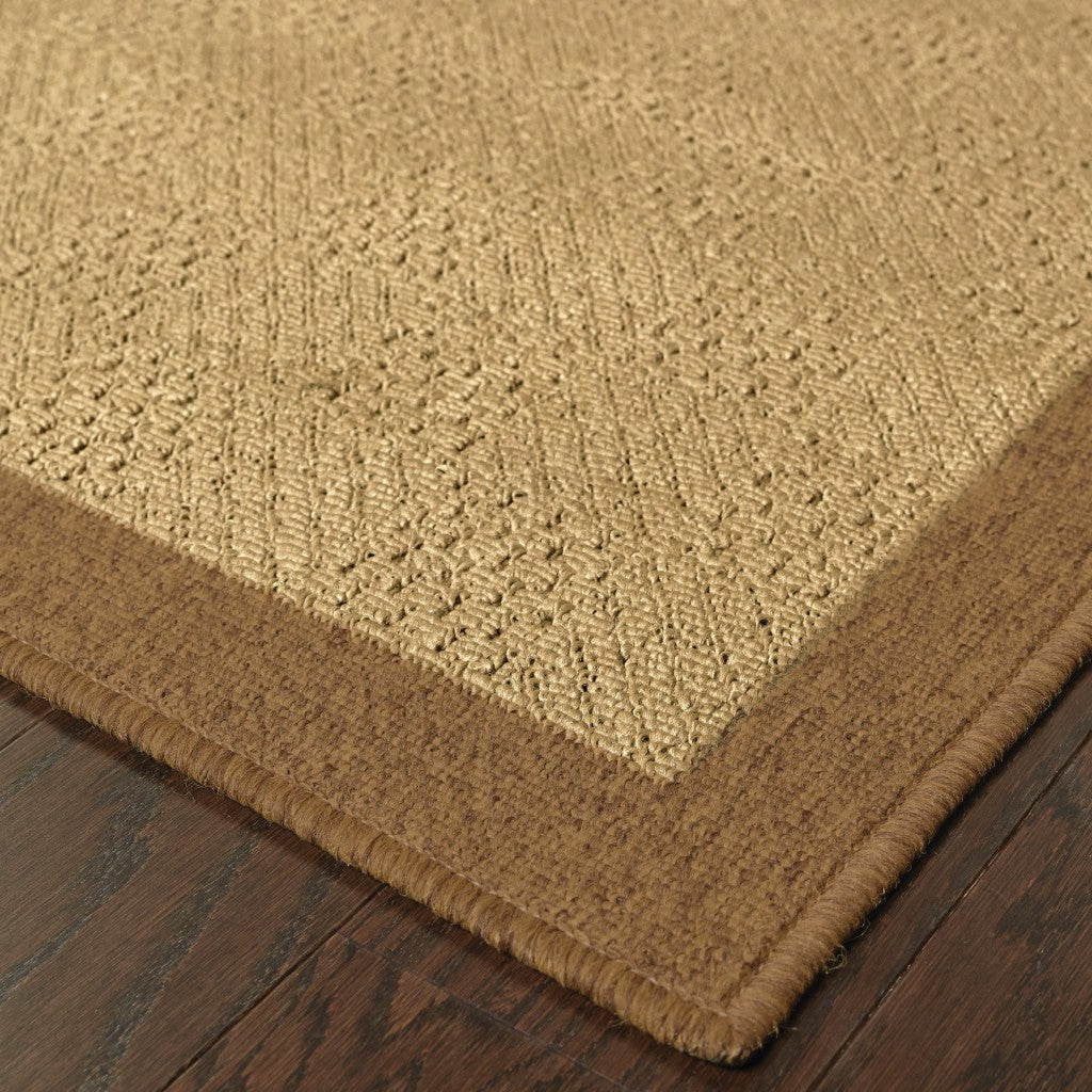 6' X 9' Beige Indoor Outdoor Area Rug