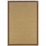 6' X 9' Beige Indoor Outdoor Area Rug