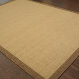 6' X 9' Beige Indoor Outdoor Area Rug