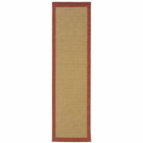 2' X 8' Beige Indoor Outdoor Area Rug