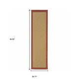 2' X 8' Beige Indoor Outdoor Area Rug