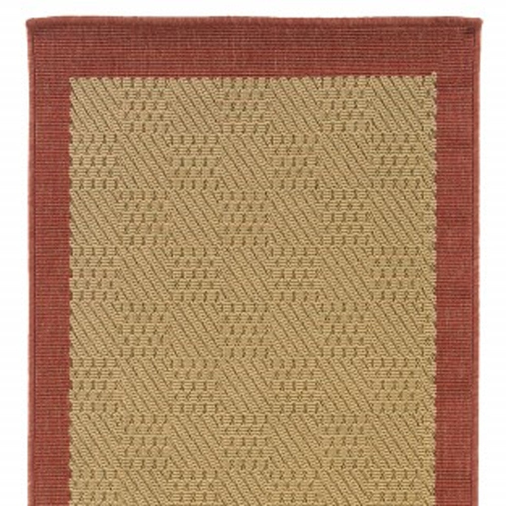 2' X 8' Beige Indoor Outdoor Area Rug