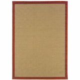 5' X 8' Beige Indoor Outdoor Area Rug