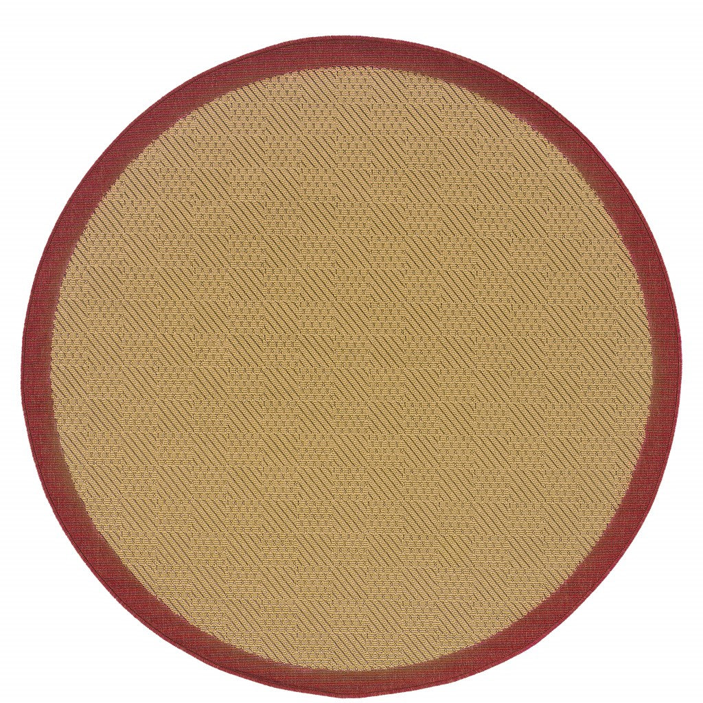 2' X 8' Beige Indoor Outdoor Area Rug