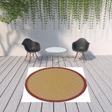 2' X 8' Beige Indoor Outdoor Area Rug