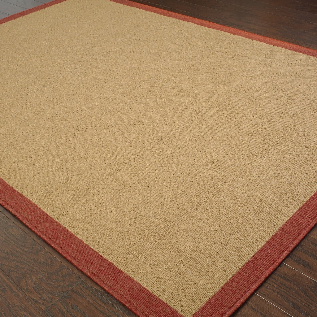 2' X 8' Beige Indoor Outdoor Area Rug