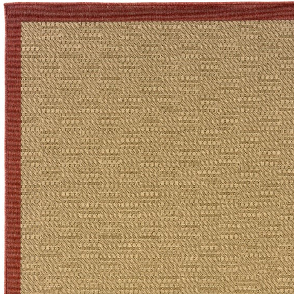 2' X 8' Beige Indoor Outdoor Area Rug