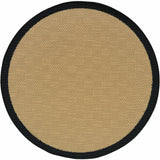 Beige and Black Indoor Outdoor Area Rug