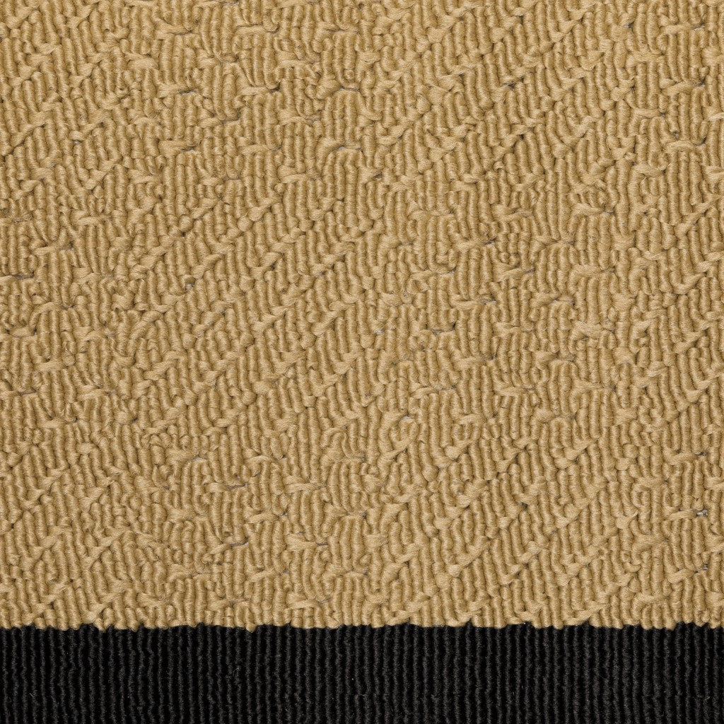 Beige and Black Indoor Outdoor Area Rug