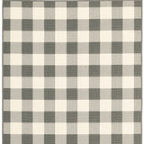 2' X 8' Gray and Ivory Indoor Outdoor Area Rug