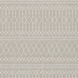 5' X 7' Gray and Ivory Indoor Outdoor Area Rug