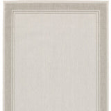 7' X 9' Gray and Ivory Indoor Outdoor Area Rug