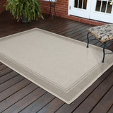 Gray and Ivory Indoor Outdoor Area Rug