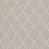 7' X 9' Gray and Ivory Indoor Outdoor Area Rug