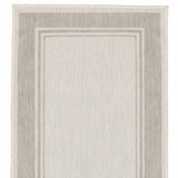 Gray and Ivory Indoor Outdoor Area Rug