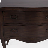 34" Brown Solid Wood Two Drawer Dresser