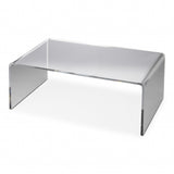 38" Clear Acrylic Mirrored Coffee Table