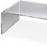 38" Clear Acrylic Mirrored Coffee Table