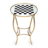 Antique Gold Black And White Game Table