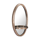 13" Gold Oval Accent Framed Mirror