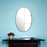 34" Bronze Oval Steel Framed Accent Mirror