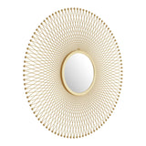 35" Gold Round Accent Mirror