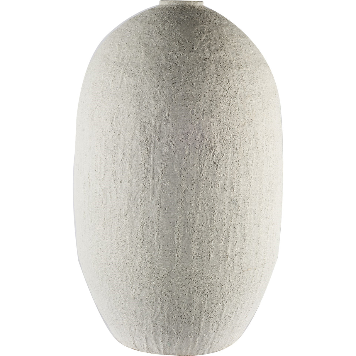 32" White Cylinder Ceramic Floor Vase