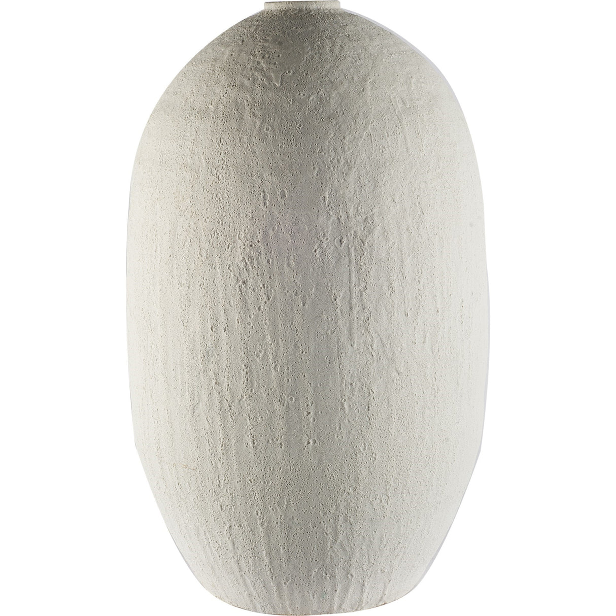 32" White Cylinder Ceramic Floor Vase