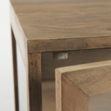 26" Brown Solid Wood Square End Table